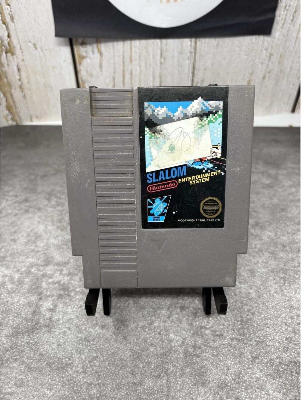 Slalom Nintendo NES 1986 Rare Ltd Skiing Sports Series Game Cartridge Authentic